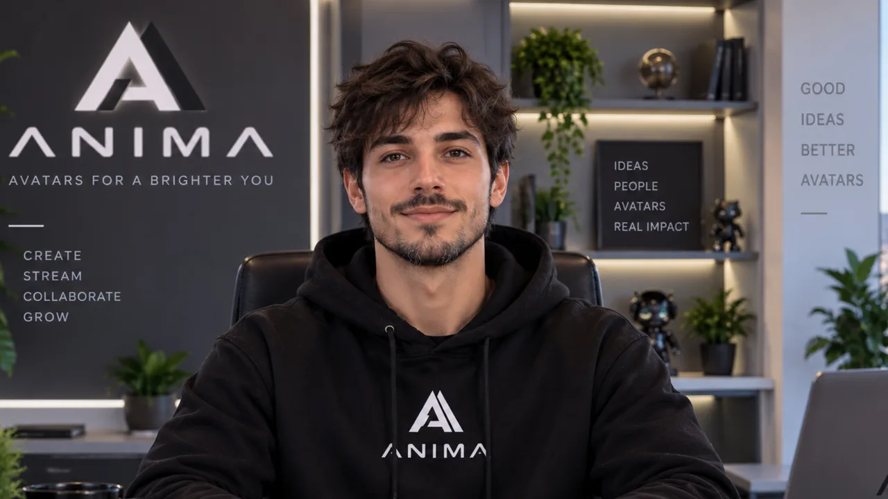 Álex, asistente digital de Anima, en el estudio de Anima